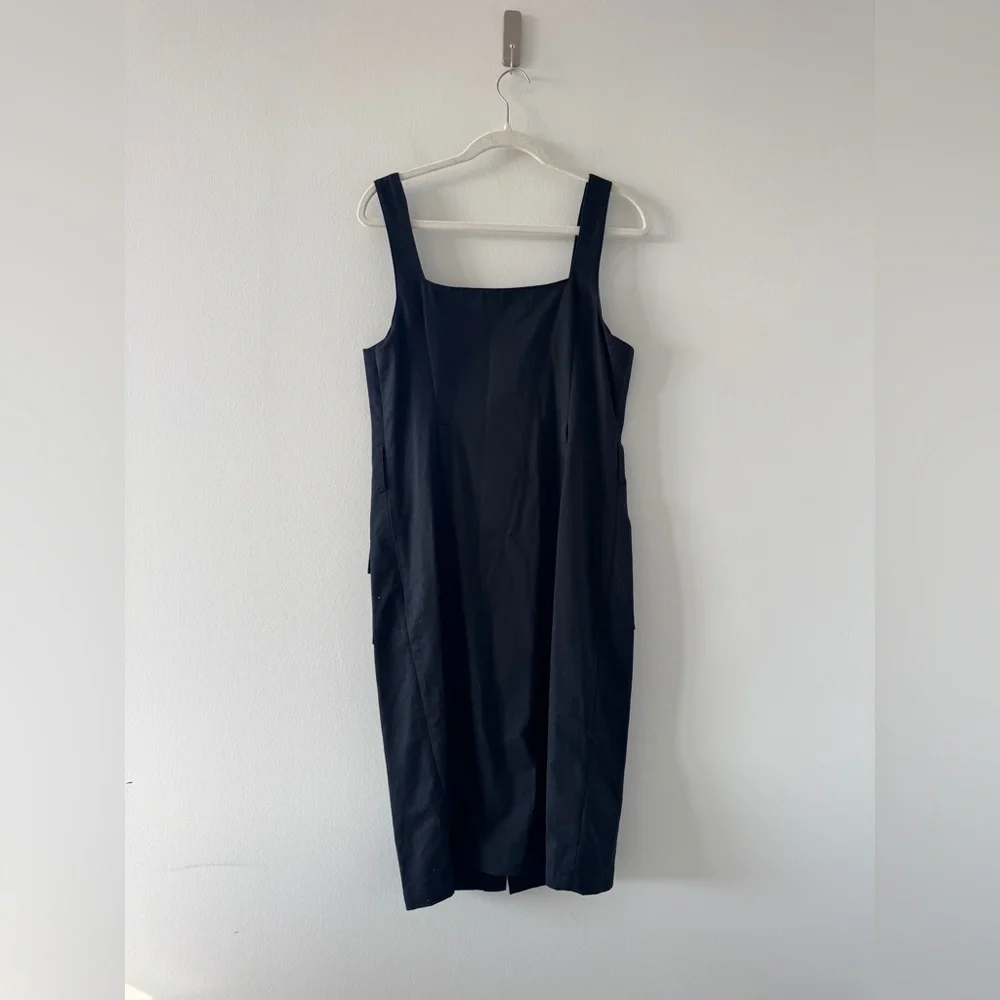 L’AGENCE Idy Button Front Black Dress 10 - Picture 8 of 9